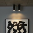 kelvo® DUCT  Φωτιστικό Downlight Σποτ για Λάμπα MR16 με Ντουί GU10 AC 220-240V IP20 - Μαύρο Ματ - Μ6 x Π6 x Υ15cm