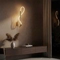 kelvo® GLOW  Φωτιστικό Τοίχου / Απλίκα LED 18W 1800lm 360° AC 220-240V IP20 Ρυθμιζόμενο Λευκό CCT με On/Off 2700K/4500K/6000K - Lumileds SMD Chip - Χρυσό Πλατίνα - Μ65 x Π30 x Υ30cm