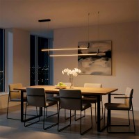 kelvo® LINARIA  Κρεμαστό Φωτιστικό Οροφής LED 72W 7200lm 180° AC 220-240V IP20 Ρυθμιζόμενο Λευκό CCT με Χειριστήριο από 2700K έως 6000K Dimmable - Lumileds SMD Chip - Μαύρο Ματ - Μ130 x Π4 x Υ25cm