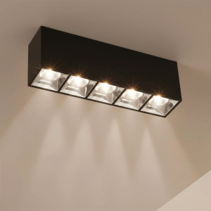 kelvo® LUMINAR  Φωτιστικό Downlight Σποτ LED 20W 2800lm 36° AC 220-240V IP20 Φυσικό Λευκό 4500K - Osram SMD Chip & TÜV SÜD Driver - Μαύρο Ματ - Μ19.5 x Π4.2 x Υ6.6cm