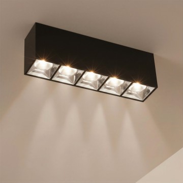 kelvo® LUMINAR  Φωτιστικό Downlight Σποτ LED 20W 2800lm 36° AC 220-240V IP20 Φυσικό Λευκό 4500K - Osram SMD Chip & TÜV SÜD Driver - Μαύρο Ματ - Μ19.5 x Π4.2 x Υ6.6cm