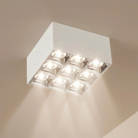 kelvo® LUMINAR  Φωτιστικό Downlight Σποτ LED 30W 4200lm 36° AC 220-240V IP20 Φυσικό Λευκό 4500K - Osram SMD Chip & TÜV SÜD Driver - Λευκό Ματ - Μ12 x Π12 x Υ6.6cm