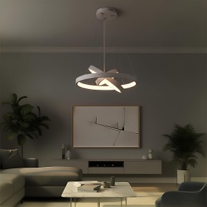 kelvo® NEMESIS  Κρεμαστό Φωτιστικό Οροφής LED 100W 10000lm 180° AC 220-240V IP20 Ρυθμιζόμενο Λευκό CCT με Χειριστήριο από 2700K έως 6000K Dimmable - Lumileds SMD Chip - Λευκό Ματ - Μ60 x Π60 x Υ60cm