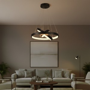 kelvo® NEMESIS  Κρεμαστό Φωτιστικό Οροφής LED 100W 10000lm 180° AC 220-240V IP20 Ρυθμιζόμενο Λευκό CCT με Χειριστήριο από 2700K έως 6000K Dimmable - Lumileds SMD Chip - Μαύρο Ματ - Μ60 x Π60 x Υ60cm