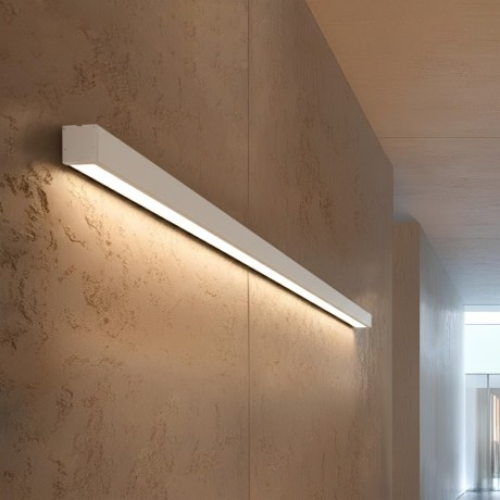 kelvo® ORION  Φωτιστικό Τοίχου / Απλίκα LED 72W 7200lm 120° AC 220-240V IP20 Ρυθμιζόμενο Λευκό CCT με Χειριστήριο από 2700K έως 6000K Dimmable - Lumileds SMD Chip - Λευκό Ματ - Μ120 x Π5 x Υ7.5cm