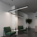 kelvo® ORION  Κρεμαστό Γραμμικό Φωτιστικό Οροφής LED 72W 7200lm 120° AC 220-240V IP20 Ρυθμιζόμενο Λευκό CCT με Χειριστήριο από 2700K έως 6000K Dimmable - Lumileds SMD Chip - Μαύρο Ματ - Μ120 x Π5 x Υ7.5cm