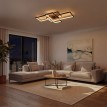 kelvo® QUADRA  Φωτιστικό Οροφής LED 100W 10000lm 120° AC 220-240V IP20 Ρυθμιζόμενο Λευκό CCT με Χειριστήριο από 2700K έως 6000K Dimmable - Lumileds SMD Chip - Μαύρο Ματ - Μ85 x Π45 x Υ9cm