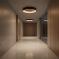 kelvo® SALEM  Φωτιστικό Οροφής LED 105W 10500lm 120° AC 220-240V IP20 Ρυθμιζόμενο Λευκό CCT με Χειριστήριο από 2700K έως 6000K Dimmable - Lumileds SMD Chip - Καφέ Ματ - Μ60 x Π60 x Υ9.5cm