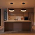 kelvo® SALEM  Κρεμαστό Φωτιστικό Οροφής LED 75W 7500lm 120° AC 220-240V IP20 Ρυθμιζόμενο Λευκό CCT με Χειριστήριο από 2700K έως 6000K Dimmable - Lumileds SMD Chip - Μαύρο Ματ - Μ45 x Π45 x Υ6cm