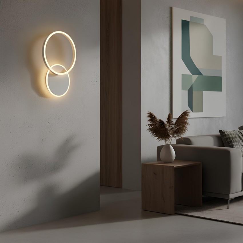 kelvo® VENOM  Φωτιστικό Τοίχου / Απλίκα LED 45W 4500lm 360° AC 220-240V IP20 Ρυθμιζόμενο Λευκό CCT με Χειριστήριο από 2700K έως 6000K Dimmable - Lumileds SMD Chip - Λευκό Ματ - Μ60 x Π40 x Υ7.5cm