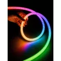 kelvo® GLOWFLEX  Ψηφιακή Pixel Addressable Ταινία Neon Flex με Πλεκτή Υφασμάτινη Επένδυση LED 14W/m 840lm/m 360° DC 24V Αδιάβροχο IP65 120 x SMD5054 Chip/m Πολύχρωμο RGB+WW Dimmable SPI/TTL Protocol IC TM1814 - Sanan SMD Chip - Μ1000 x Π2.2 x Υ2.2cm - Ρολ