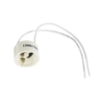 LAMPHOLDER  Ντουί GU10 Πορσελάνης με 15cm Καλώδιο - IP20 - Φ2.7 x Μ15cm