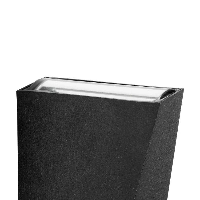 TRIANDE  Φωτιστικό Τοίχου - Απλίκα Αρχιτεκτονικού Φωτισμού Εσωτερικού/Εξωτερικού Χώρου Up & Down LED 10W 1200lm 5° & 60° AC 220-240V IP65 Μ8.5 x Π8.5 x Υ20cm - Φυσικό Λευκό 4500K - Μαύρο Αλουμίνιο - Bridgelux Chip