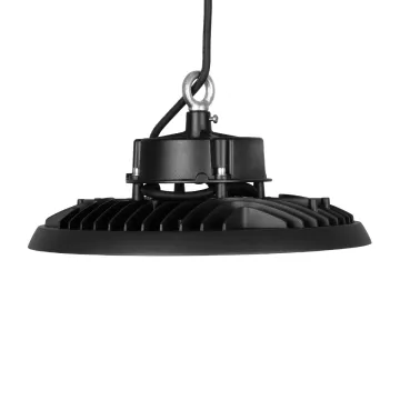 GLOBOSTAR® INDUSTRY  Βιομηχανικό Φωτιστικό Καμπάνα High Bay UFO LED 200W 30000lm SDCM<5 90° AC 85-265V Αδιάβροχο IP65 IK08 Φυσικό Λευκό 5000K - 338 x Sanan Opto SMD Chip & TÜV SÜD Driver - Μαύρο Χυτό Αλουμίνιο - Μ30 x Π30 x Υ16cm
