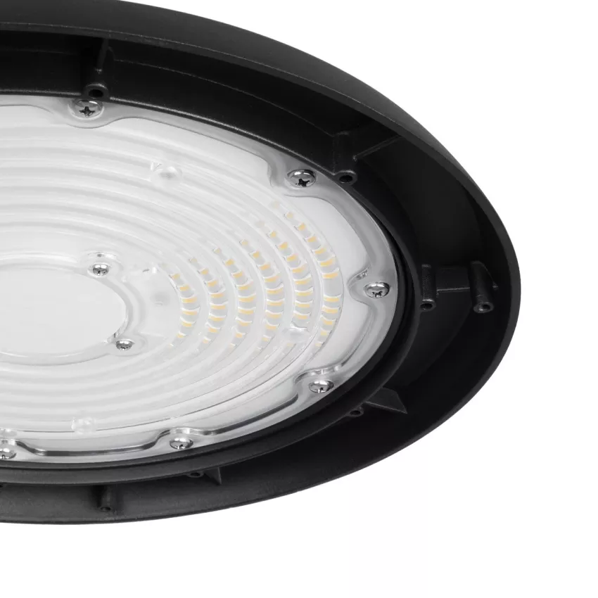 GLOBOSTAR® INDUSTRY  Βιομηχανικό Φωτιστικό Καμπάνα High Bay UFO LED 200W 30000lm SDCM<5 90° AC 85-265V Αδιάβροχο IP65 IK08 Φυσικό Λευκό 5000K - 338 x Sanan Opto SMD Chip & TÜV SÜD Driver - Μαύρο Χυτό Αλουμίνιο - Μ30 x Π30 x Υ16cm