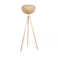 GLOBOSTAR® POPPY  Boho Επιδαπέδιο Φωτιστικό με Ντουί 1 x E27 AC 220-240V IP20 - Μπεζ - Μ58 x Π58 x Υ143cm