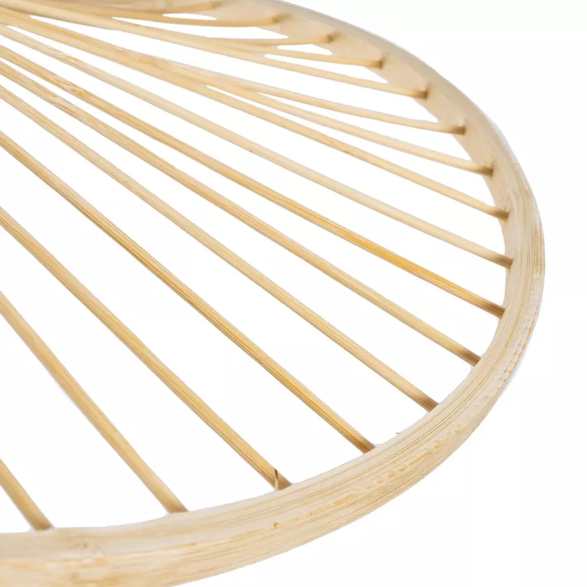 POPPY  Boho Επιδαπέδιο Φωτιστικό Μονόφωτο 1 x E27 IP20 Μπεζ Ξύλο - Μ58 x Π58 x Υ138cm