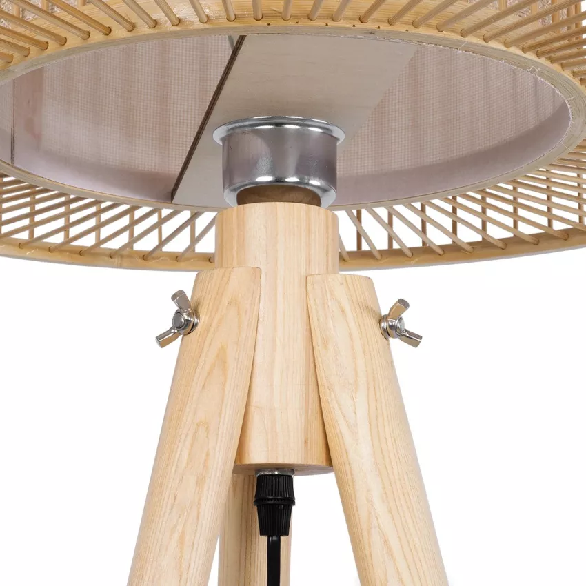 GLOBOSTAR® POPPY  Boho Επιδαπέδιο Φωτιστικό με Ντουί 1 x E27 AC 220-240V IP20 - Μπεζ - Μ58 x Π58 x Υ145cm