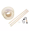 GLOBOSTAR® POPPY  Boho Επιδαπέδιο Φωτιστικό με Ντουί 1 x E27 AC 220-240V IP20 - Μπεζ - Μ58 x Π58 x Υ145cm