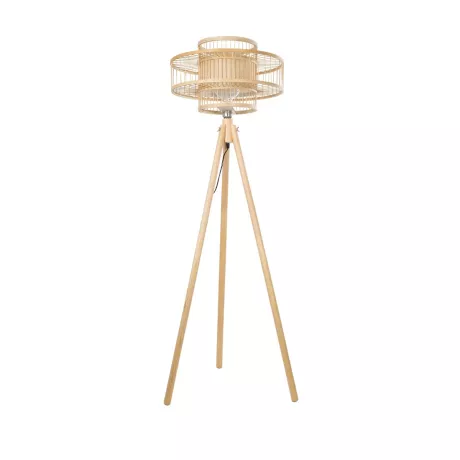 GLOBOSTAR® POPPY  Boho Επιδαπέδιο Φωτιστικό με Ντουί 1 x E27 AC 220-240V IP20 - Μπεζ - Μ58 x Π58 x Υ149cm