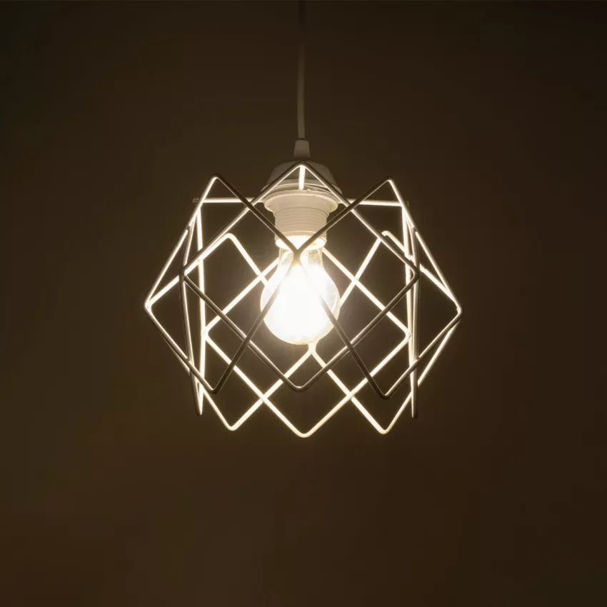 GLOBOSTAR® VORTEX  Μοντέρνο Κρεμαστό Φωτιστικό Οροφής με Ντουί 1 x E27 AC 220-240V IP20 - Λευκό - Μ23.5 x Π23.5 x Υ20cm