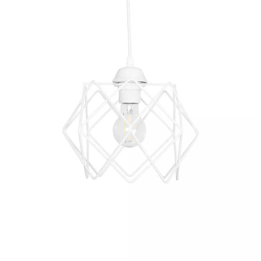 GLOBOSTAR® VORTEX  Μοντέρνο Κρεμαστό Φωτιστικό Οροφής με Ντουί 1 x E27 AC 220-240V IP20 - Λευκό - Μ23.5 x Π23.5 x Υ20cm