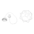 GLOBOSTAR® VORTEX  Μοντέρνο Κρεμαστό Φωτιστικό Οροφής με Ντουί 1 x E27 AC 220-240V IP20 - Λευκό - Μ23.5 x Π23.5 x Υ20cm