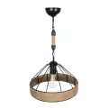 ZION Vintage Κρεμαστό Φωτιστικό Σχοινί Μονόφωτο 1 x E27 IP20 Μαύρο Μέταλλο με Μπεζ Σχοινί - Μ33 x Π33 x Υ29cm ZION Vintage Κρεμαστό Φωτιστικό Σχοινί Μονόφωτο 1 x E27 IP20 Μαύρο Μέταλλο με Μπεζ Σχοινί - Μ33 x Π33 x Υ29cm