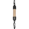 GLOBOSTAR® ZION  Vintage Κρεμαστό Φωτιστικό Οροφής με Ντουί 1 x E27 AC 220-240V IP20 - Μαύρο & Μπεζ - Μ33 x Π33 x Υ29cm