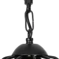 GLOBOSTAR® ZION  Vintage Κρεμαστό Φωτιστικό Οροφής με Ντουί 1 x E27 AC 220-240V IP20 - Μαύρο & Μπεζ - Μ33 x Π33 x Υ29cm