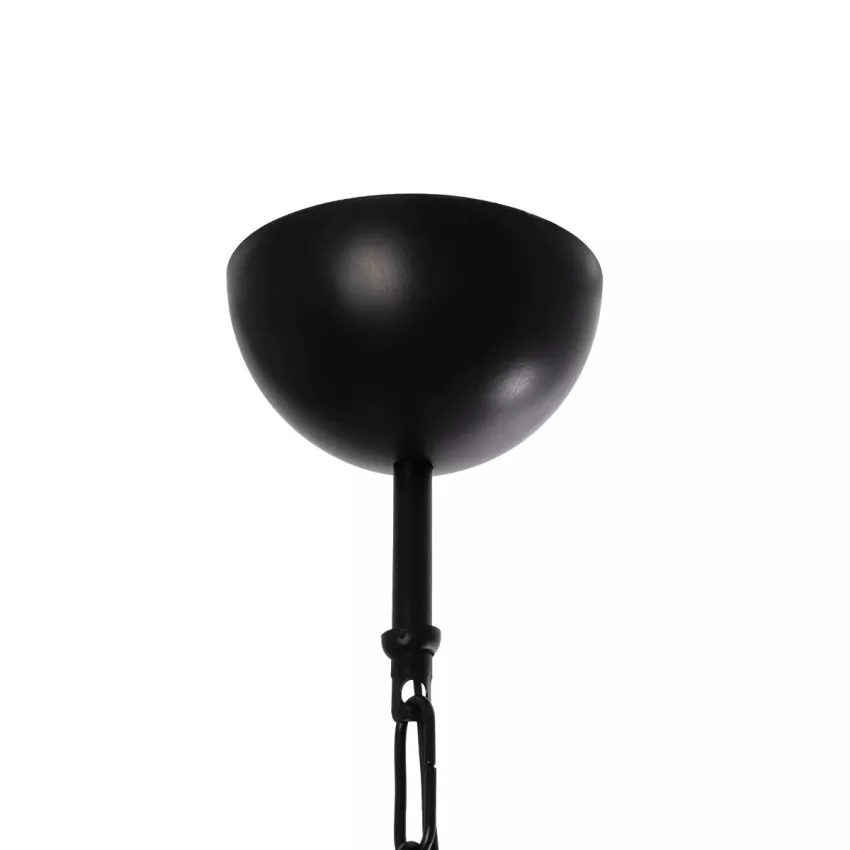 GLOBOSTAR® GATSBY  Vintage Κρεμαστό Φωτιστικό Οροφής με Ντουί 1 x E27 AC 220-240V IP20 - Μαύρο & Μπεζ - Μ25 x Π25 x Υ25cm