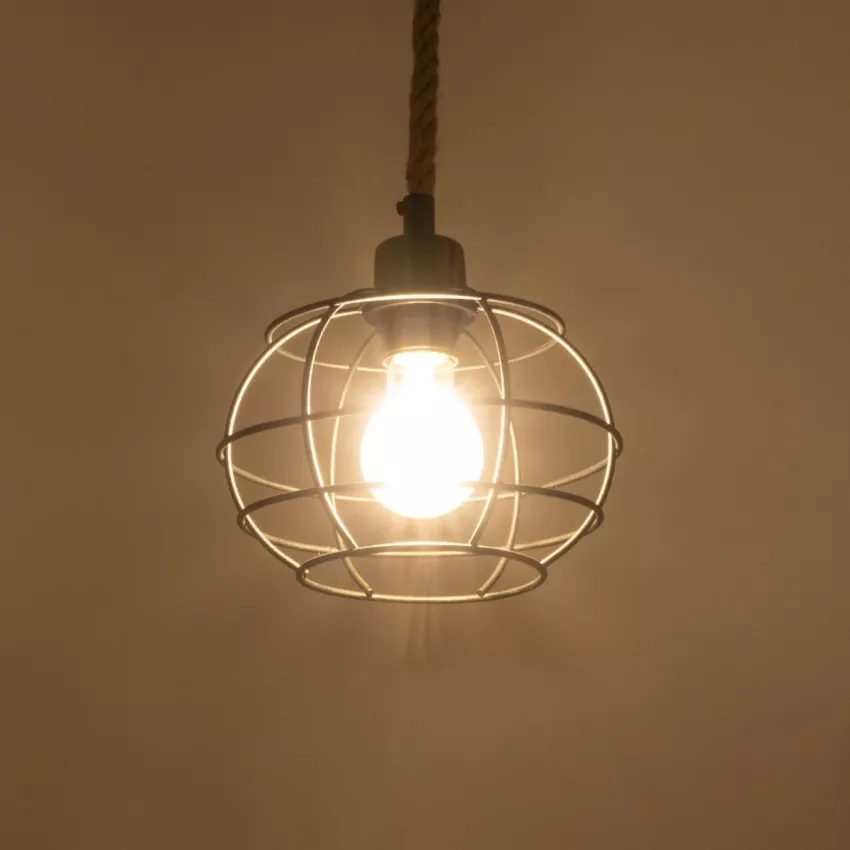 TALAH Vintage Κρεμαστό Φωτιστικό Σχοινί Μονόφωτο 1 x E27 IP20 Μαύρο Μέταλλο με Μπεζ Σχοινί - Μ14 x Π14 x Υ61.5cm TALAH Vintage Κρεμαστό Φωτιστικό Σχοινί Μονόφωτο 1 x E27 IP20 Μαύρο Μέταλλο με Μπεζ Σχοινί - Μ14 x Π14 x Υ61.5cm