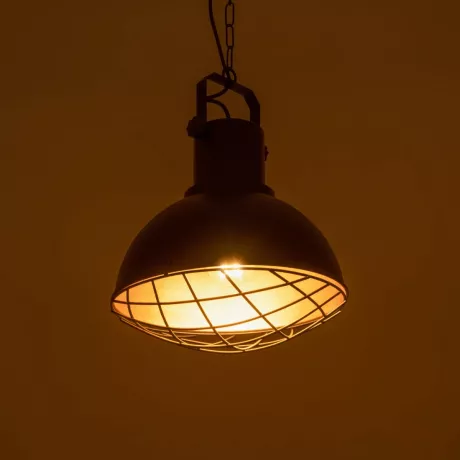 GLOBOSTAR® SIERRA  Vintage Κρεμαστό Φωτιστικό Οροφής με Ντουί 1 x E27 AC 220-240V IP20 - Μαύρο & Χρυσό - Μ30 x Π30 x Υ40cm