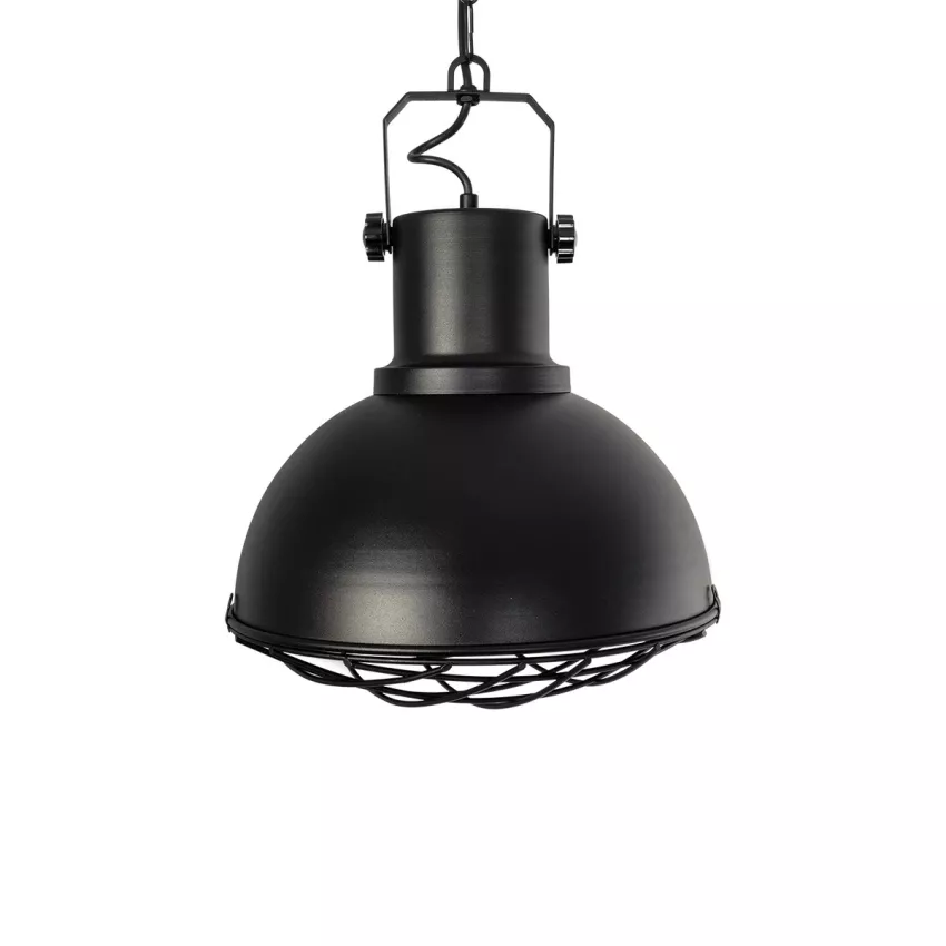 GLOBOSTAR® SIERRA  Vintage Κρεμαστό Φωτιστικό Οροφής με Ντουί 1 x E27 AC 220-240V IP20 - Μαύρο & Χρυσό - Μ30 x Π30 x Υ40cm