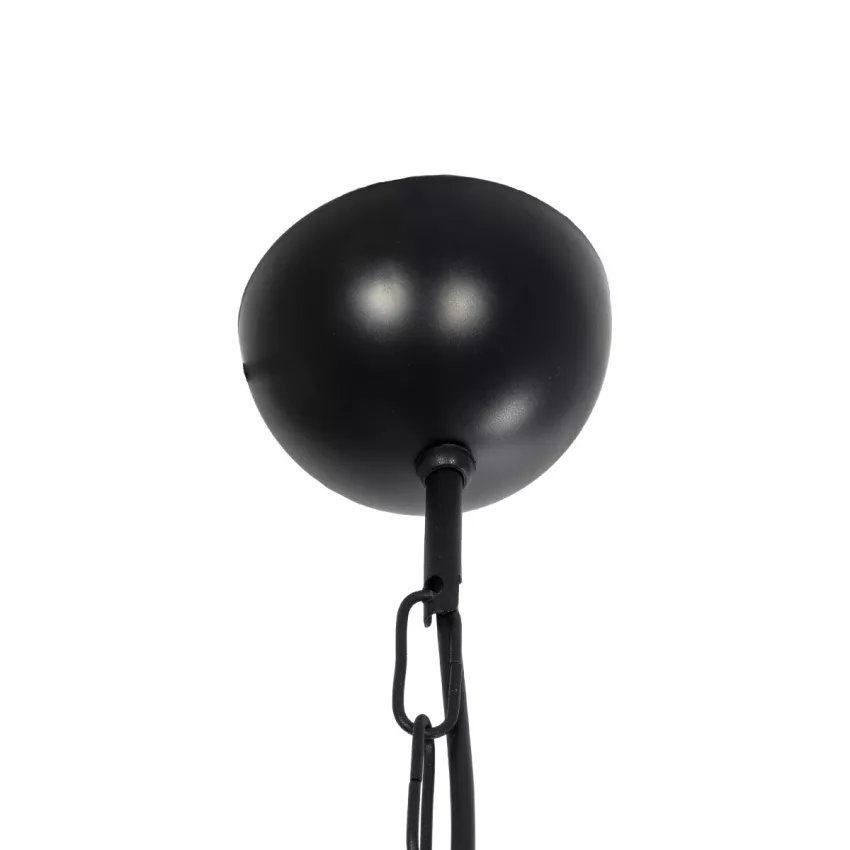 GLOBOSTAR® SIERRA  Vintage Κρεμαστό Φωτιστικό Οροφής με Ντουί 1 x E27 AC 220-240V IP20 - Μαύρο & Χρυσό - Μ30 x Π30 x Υ40cm
