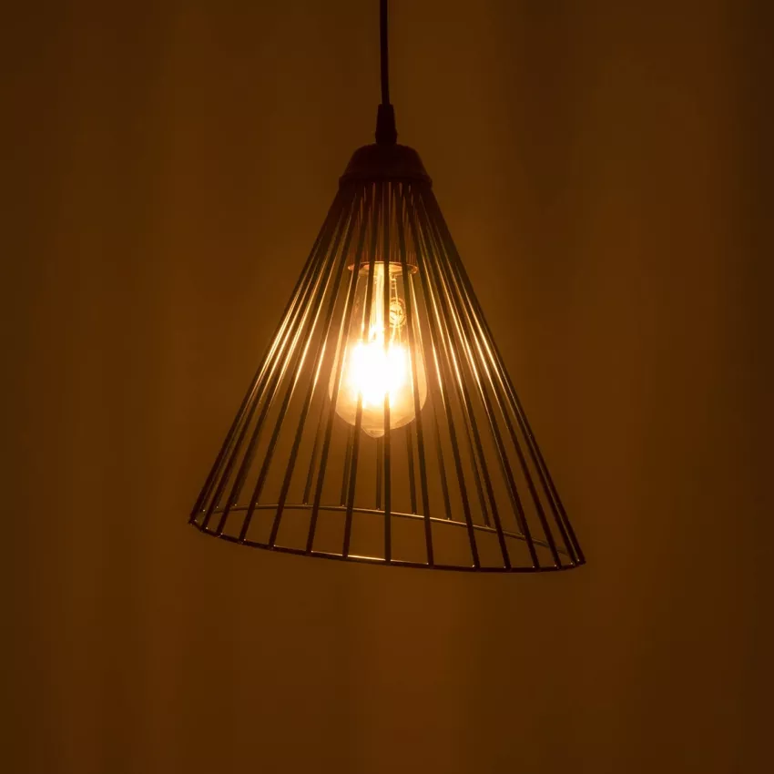 ARCWIRE  Μοντέρνο Κρεμαστό Φωτιστικό Πλέγμα Μονόφωτο 1 x E27 IP20 Μαύρο Σύρμα - Μ24 x Π24 x Υ90cm