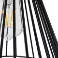ARCWIRE  Μοντέρνο Κρεμαστό Φωτιστικό Πλέγμα Μονόφωτο 1 x E27 IP20 Μαύρο Σύρμα - Μ24 x Π24 x Υ90cm