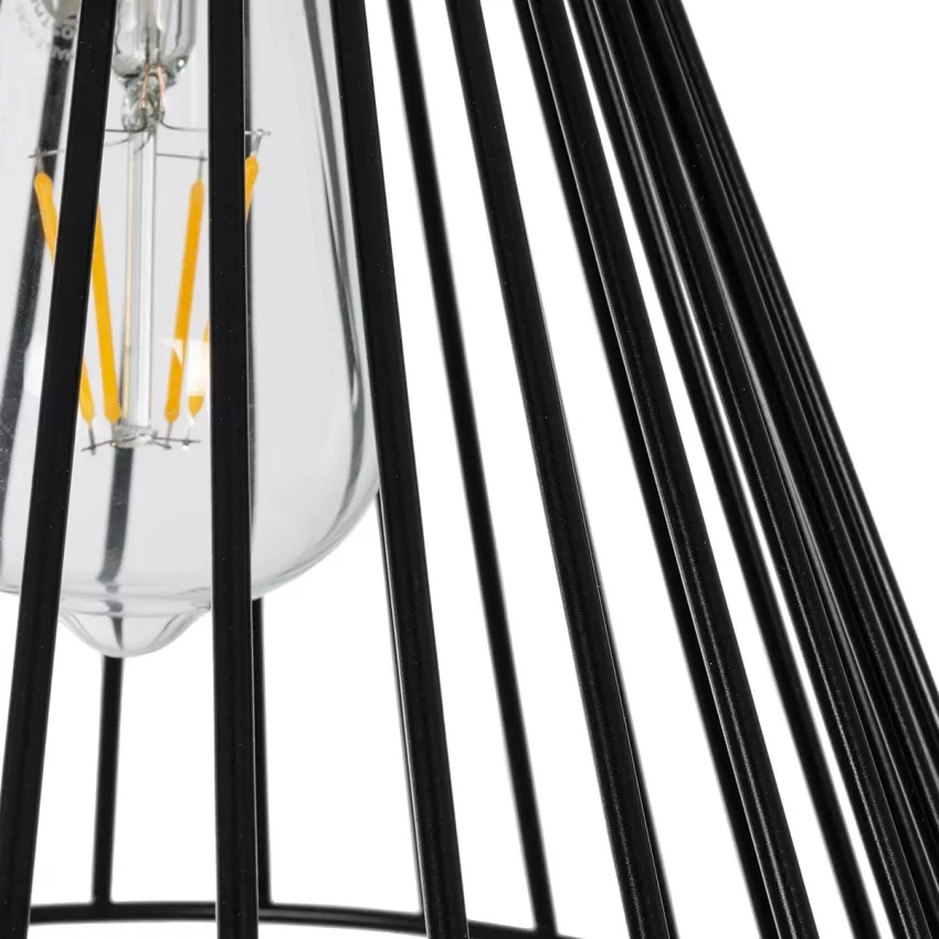 ARCWIRE  Μοντέρνο Κρεμαστό Φωτιστικό Πλέγμα Μονόφωτο 1 x E27 IP20 Μαύρο Σύρμα - Μ24 x Π24 x Υ90cm