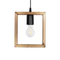 EDISON  Vintage Κρεμαστό Φωτιστικό Ανάρτηση Μονόφωτο 1 x E27 IP20 Μπεζ Ξύλο - Μ19 x Π5 x Υ22cm