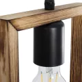 EDISON  Vintage Κρεμαστό Φωτιστικό Ανάρτηση Μονόφωτο 1 x E27 IP20 Μπεζ Ξύλο - Μ19 x Π5 x Υ22cm