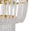GLOBOSTAR® CRYSTAL  Κλασικό Κρεμαστό Φωτιστικό Οροφής με Ντουί 3 x E27 AC 220-240V IP20 - Χρυσό & Διάφανο - Μ41 x Π41 x Υ40cm