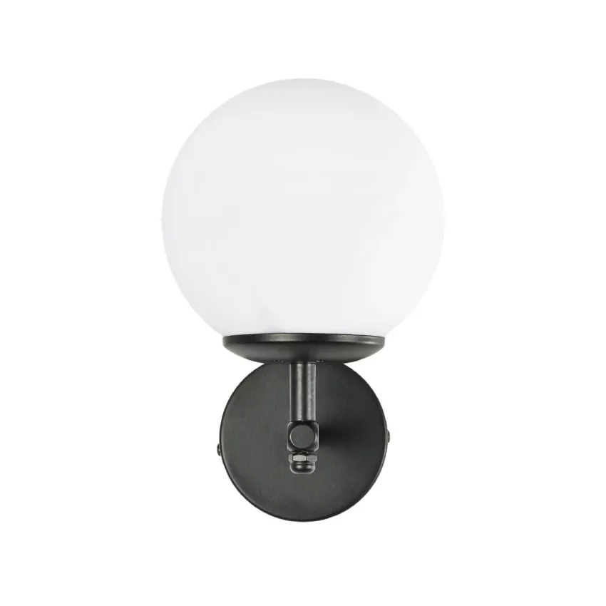 GLOBOSTAR® DALPH  Vintage Φωτιστικό Τοίχου - Απλίκα με Ντουί 1 x E27 AC 220-240V IP20 - Μαύρο & Λευκό - M18 x Π15 x Υ23cm
