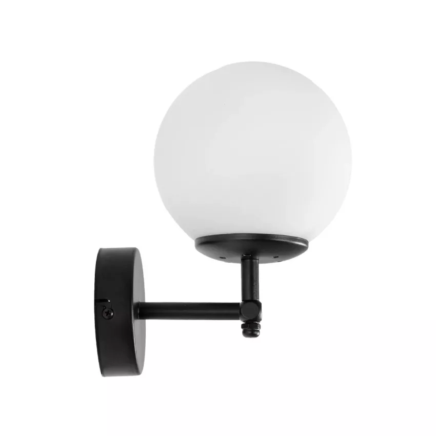 GLOBOSTAR® DALPH  Vintage Φωτιστικό Τοίχου - Απλίκα με Ντουί 1 x E27 AC 220-240V IP20 - Μαύρο & Λευκό - M18 x Π15 x Υ23cm