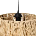 GLOBOSTAR® WEG  Boho Κρεμαστό Φωτιστικό Οροφής με Ντουί 1 x E27 AC 220-240V IP20 - Μπεζ - M45 x Π45 x Υ53cm