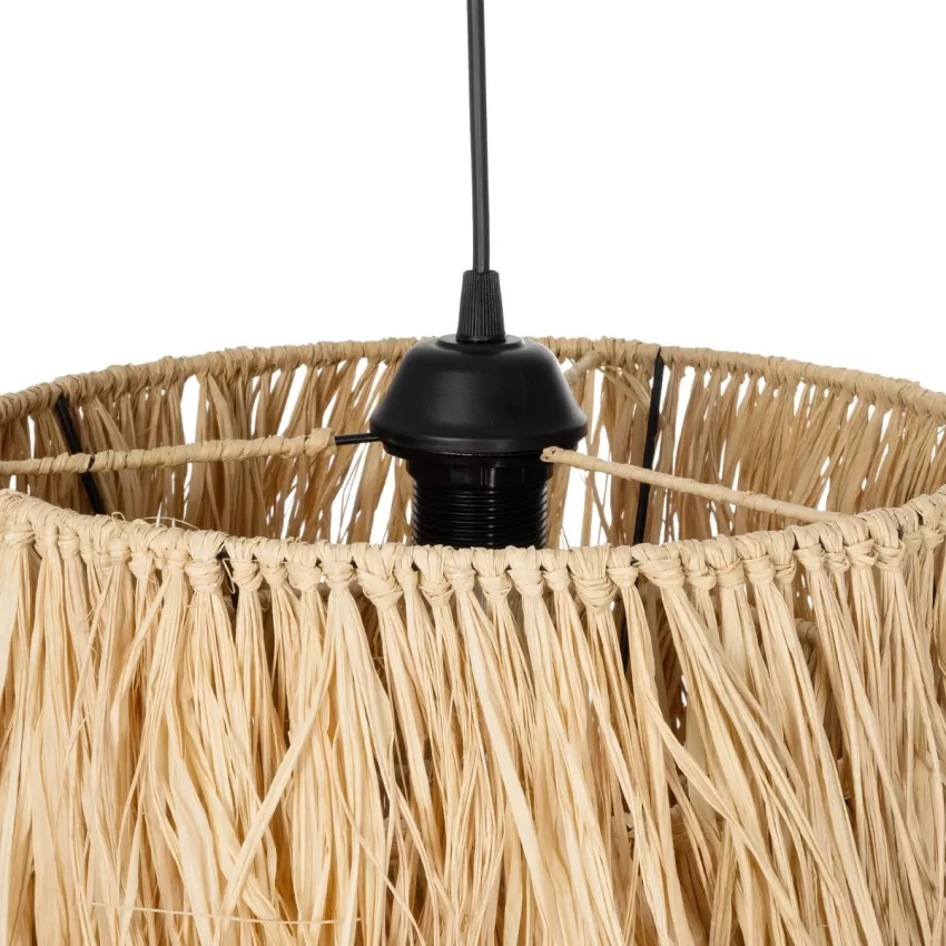GLOBOSTAR® WEG  Boho Κρεμαστό Φωτιστικό Οροφής με Ντουί 1 x E27 AC 220-240V IP20 - Μπεζ - M45 x Π45 x Υ53cm