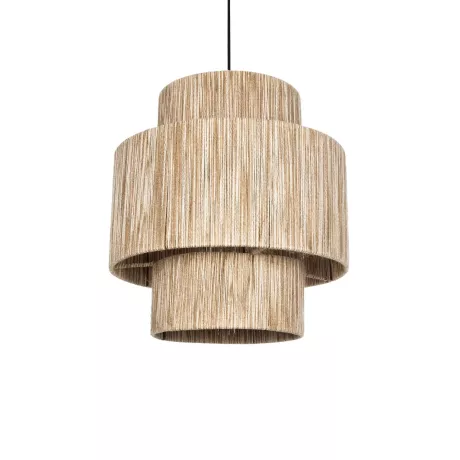 GLOBOSTAR® SALTO  Boho Κρεμαστό Φωτιστικό Οροφής με Ντουί 1 x E27 AC 220-240V IP20 - Μπεζ - M40 x Π40 x Υ42cm