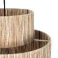 GLOBOSTAR® SALTO  Boho Κρεμαστό Φωτιστικό Οροφής με Ντουί 1 x E27 AC 220-240V IP20 - Μπεζ - M40 x Π40 x Υ42cm