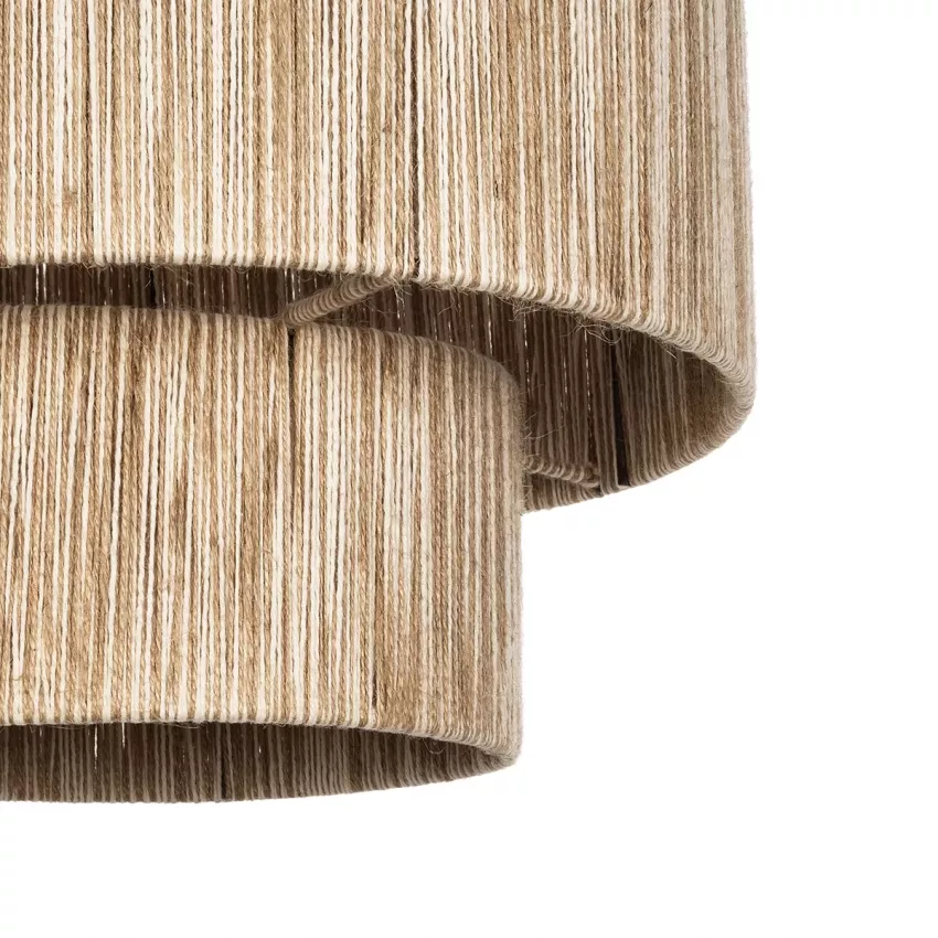 GLOBOSTAR® SALTO  Boho Κρεμαστό Φωτιστικό Οροφής με Ντουί 1 x E27 AC 220-240V IP20 - Μπεζ - M40 x Π40 x Υ42cm