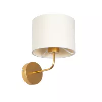 GLOBOSTAR® RALPH  Vintage Φωτιστικό Τοίχου - Απλίκα με Ντουί 1 x E27 AC 220-240V IP20 - Χρυσό & Λευκό - Μ22 x Π29 x Υ30cm