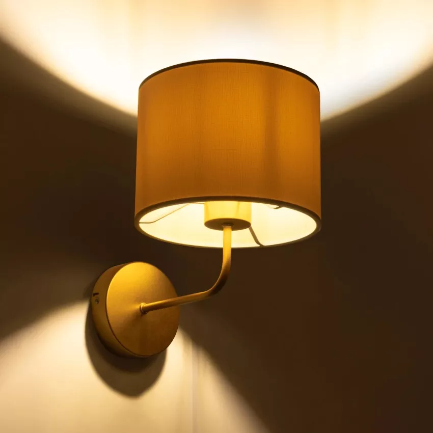 GLOBOSTAR® RALPH  Vintage Φωτιστικό Τοίχου - Απλίκα με Ντουί 1 x E27 AC 220-240V IP20 - Χρυσό & Λευκό - Μ22 x Π29 x Υ30cm